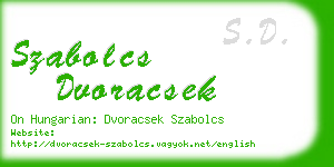 szabolcs dvoracsek business card